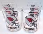 SET OF 6 ARIZONA CARDINALS FOOTBALL ROCK GLASSES NEVER USED REALLY SWEET #1 FAN! — photo 1