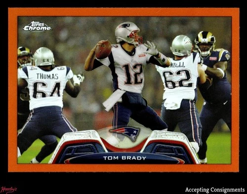 2013 Topps Chrome Orange Refractor #50 Tom Brady Patriots