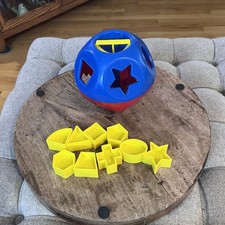 Vintage Tupperware SHAPE-O-BALL Tupper Toys Shape Sorter Missing 1 Shape