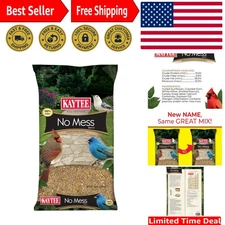 No Mess Wild Bird Food Seed Blend - Attracts Blue Jays, Cardinals & More! 10lb