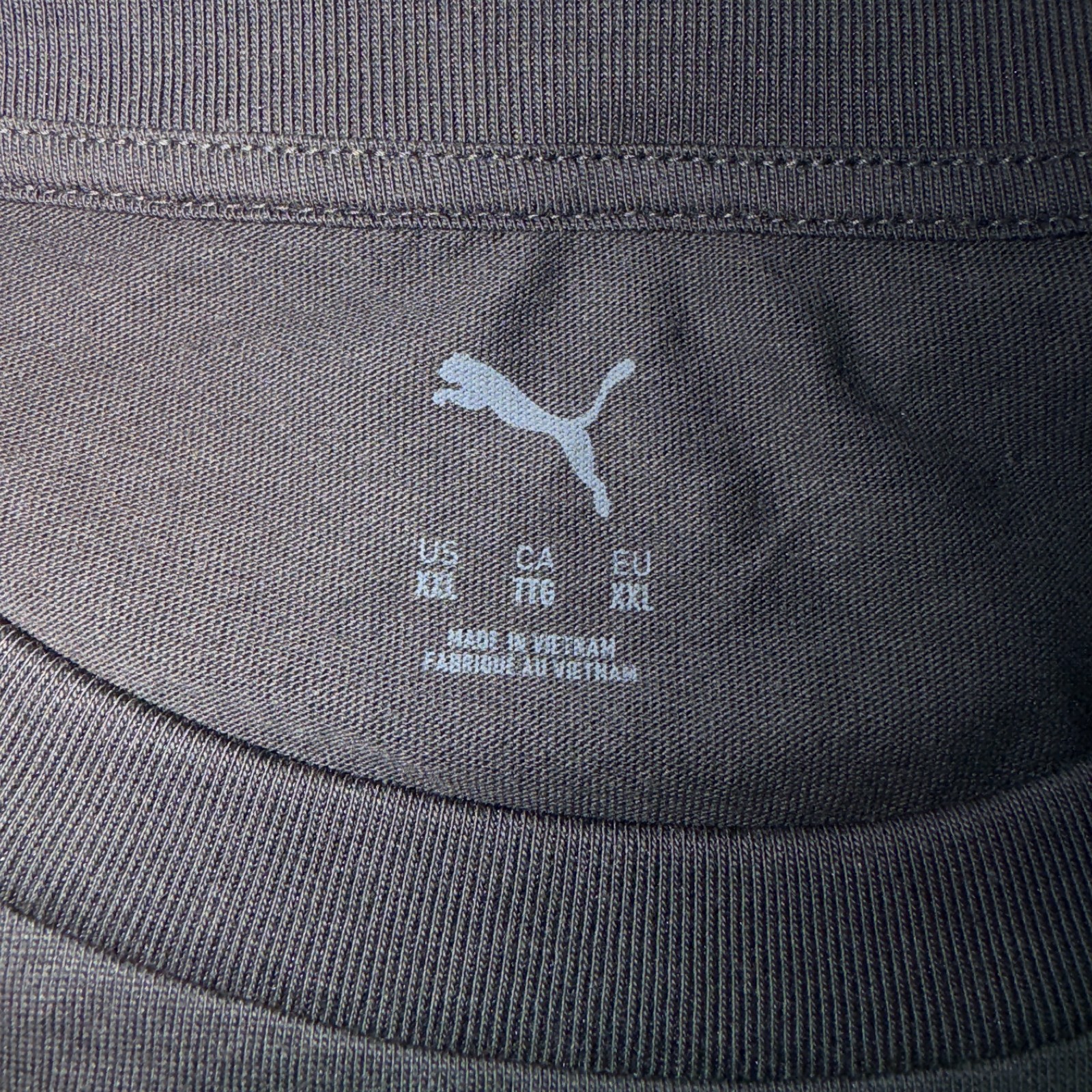 PUMA Mens Size XXL Colorblock Black Short Sleeve T-Shirt Logo Back Cougar New thumbnail 7