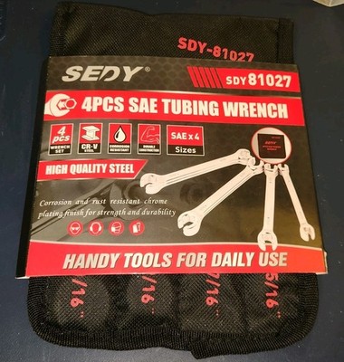 Sedy 4-Piece SAE Tubing Wrench Set