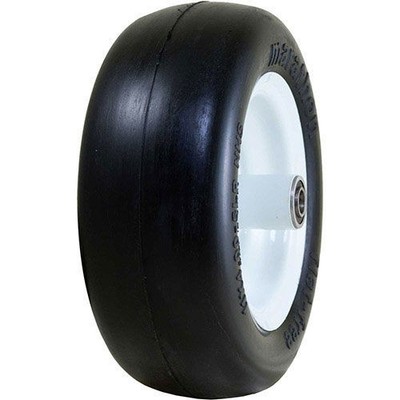 Marathon 11x4.00-5'' Flat Free Tire on Wheel 5'' Centered Hub 3/4'' Bushings