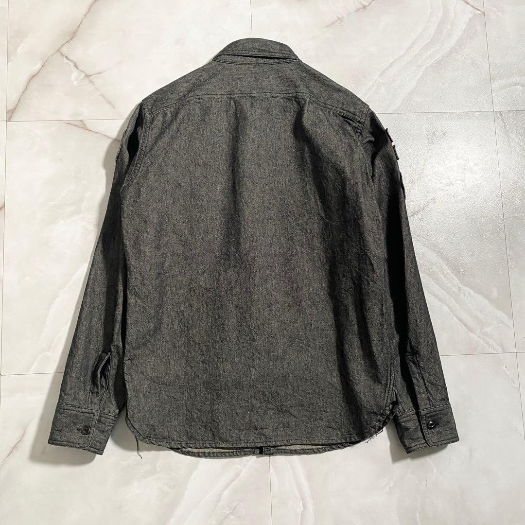 STUDIO D’ARTISAN Custom Patch Black Denim Work Sh… - image 7