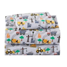 Kids Bed Sheet Set, 3-Piece Twin Sheets Set, Microfiber Fitted Sheet with 15 ...