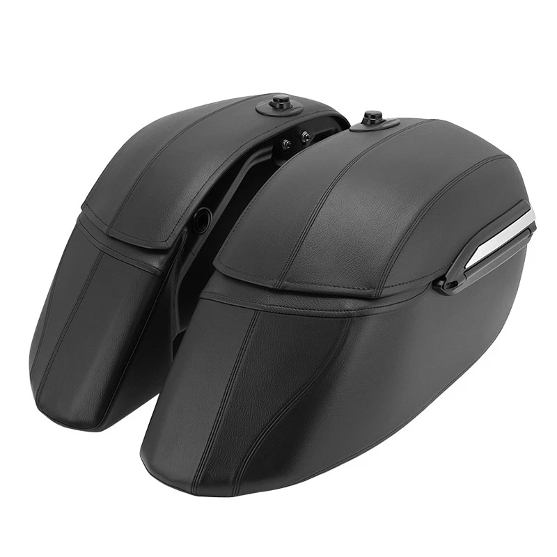 Hard Bags Saddlebags &Heavy Duty Mounting Kit Fits Yamaha Kawasaki Honda Suzuki - Image 2 of 4