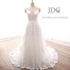 Thin Strappy Wedding Dress Wedding Dress 32-60 Tailored Ivory Beaded Belt