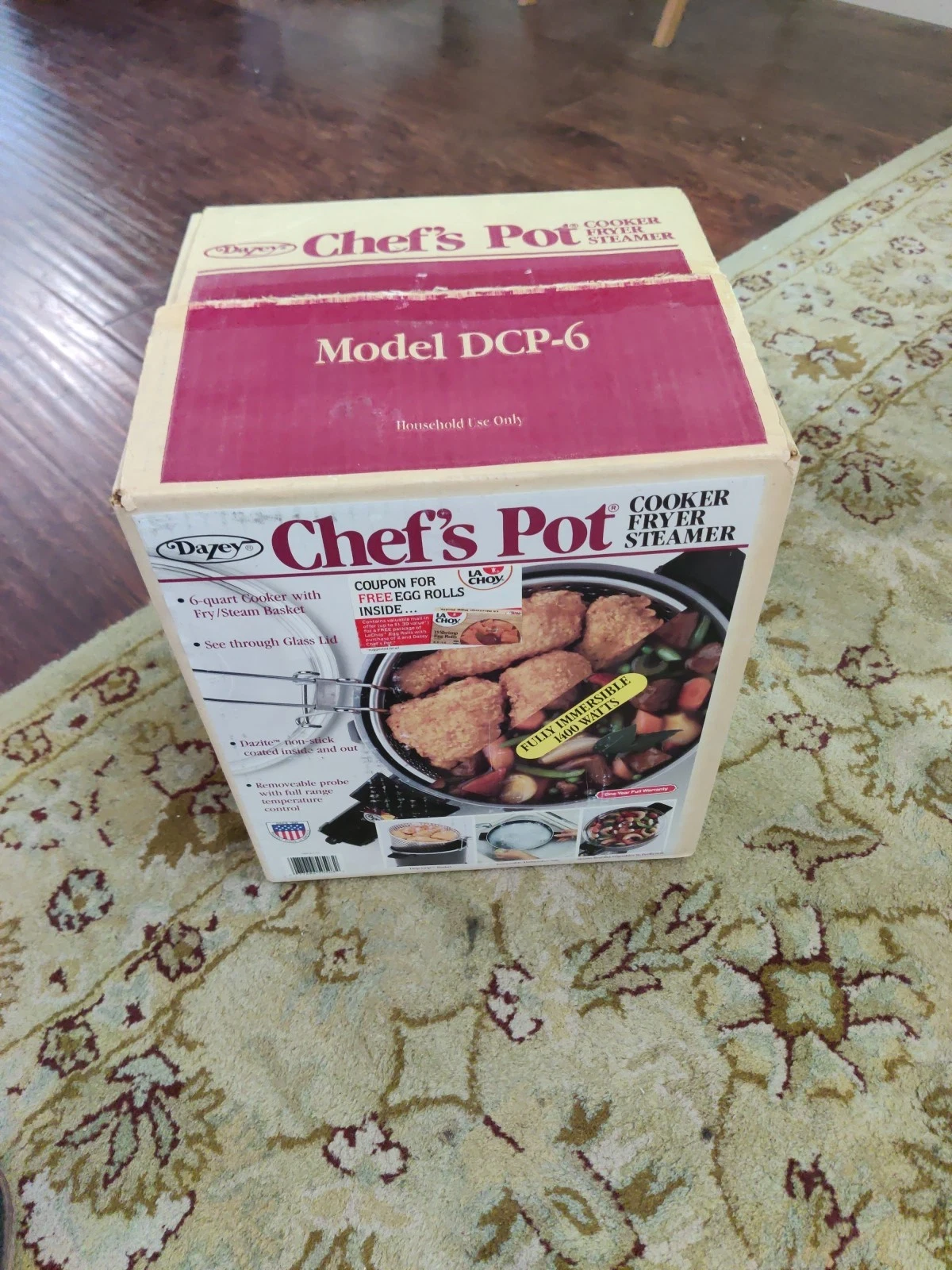 Vintage Dazey Chef's Pot Deep Fryer Slow Cooker 6 Qt. Model DCP-6 NEW
Opens in a new window or tab