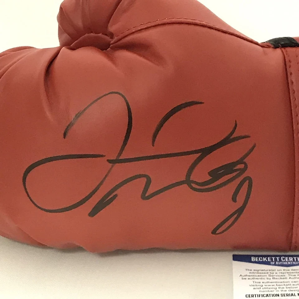 Autographed/Signed Floyd Mayweather Jr. Money Red Everlast Boxing Glove Beckett - Image 2 of 3