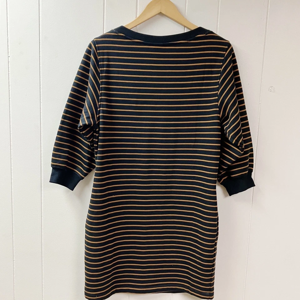 Nuevo sin etiquetas Vestido Sudadera Costero Náutico Preppy Rayas Amazon Essentials Pequeño Foto 4 de 4