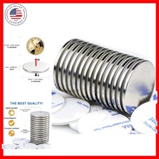Super Strong Neodymium Disc Magnets with Double-Sided Adhesive, Powerful Rare...
