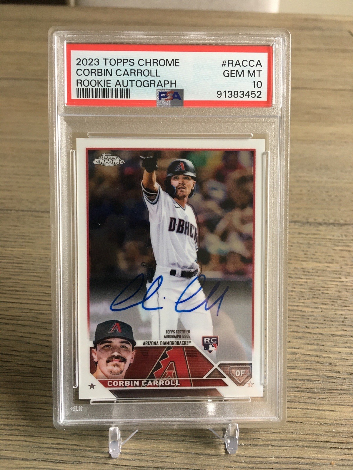 Corbin Carroll 2023 Topps Chrome #RA-CCA Rookie Autographs Price