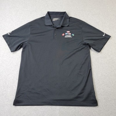 Nike Dri-Fit Polo Mens Large Performance Black Causeway Coast Golf 2012 Shirt