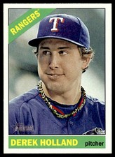 Derek Holland 2015 Topps Heritage #85 Texas Rangers 26477 Baseball Card
