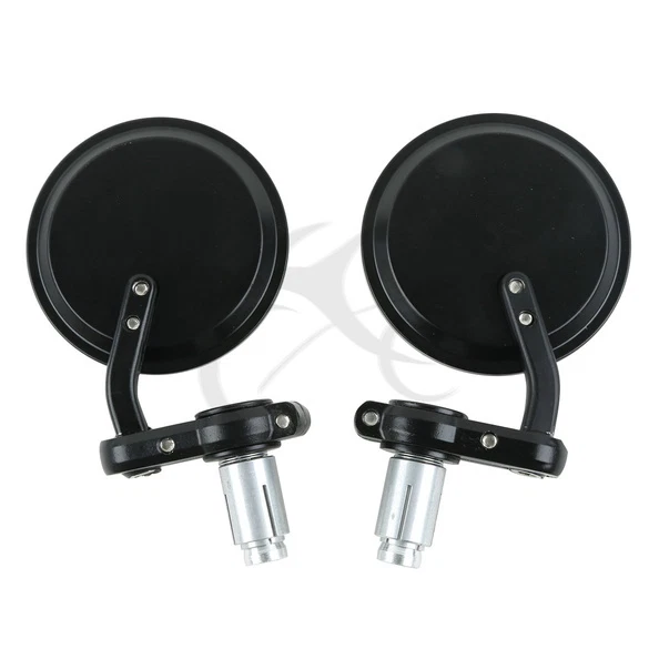 Espejos retrovisores universales de 3" redondos de 7/8" aptos para cafetería racer chopper bobber Foto 3 de 4