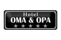 Blechschild Spruch 27X10 Cm Hotel Oma Opa 5 Sterne Deko Geschenk Schild Tin Sign
