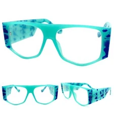 Oversized Vintage Retro Style Clear Lens EYE GLASSES Large Thick Optical Frame