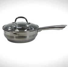 Parini Signature Series Stainless Steel 9.5" Chicken Fryer Pan w/Lid!