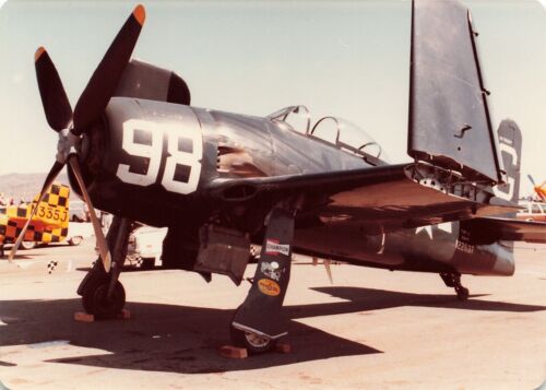 Grumman F8F - 2 Bearcat Fighter Photo Plane Military Vintage 3.5x5 c *Ab8a - Picture 1 of 2