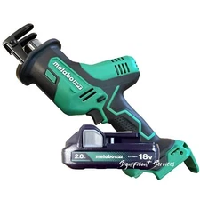 Metabo CR18DAQ4 18V Li-Ion Cordless One Handed Reciprocating Saw BSL1820 Battery