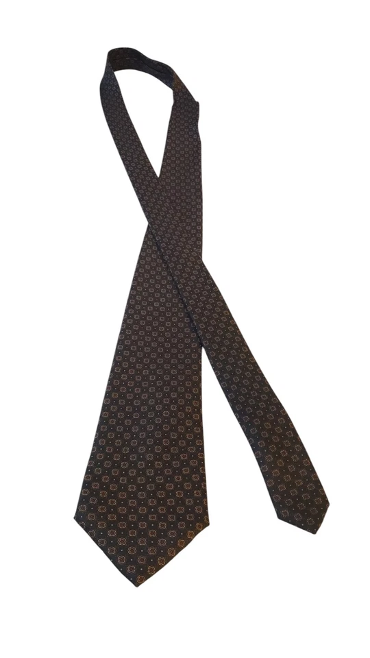 Ferrari Uomo Corbata Cuello Para Hombre Azul Rojo Tostado Floral Italiano Seda Traje de Negocios Iglesia Foto 3 de 4