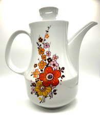 Vintage MCM Winterling Schwarzenbach Bavaria Germany floral coffee tea pot