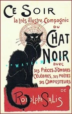 Chat Noir Ce Soir 1896 French Theater Vintage Poster Print Classic Black Cat Ad