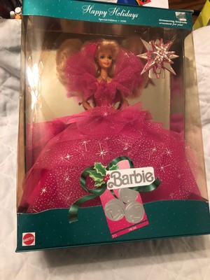 1990 happy holidays barbie worth