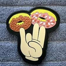 TWO IN THE PINK ONE IN THE STINK 3x3 PVC Morale Patch Hook Backing Brand New