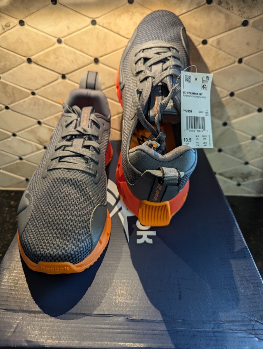 Size 10.5 - Reebok Zig Dynamica 2 Pure Grey Dynamic Red for sale