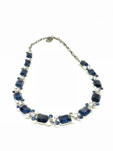 Vintage LISNER Choker Necklace Blue 