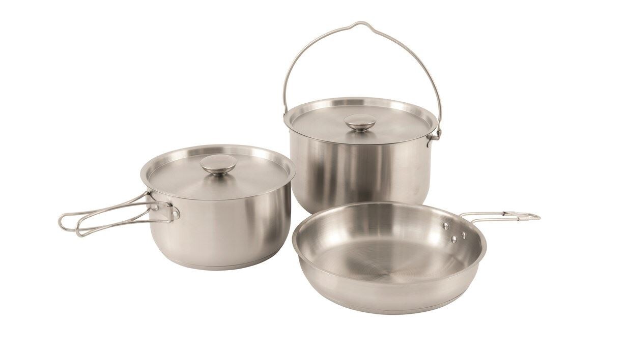 OUTWELL (651188) SUPPER SET L, CAMPING BILLY COOK PAN SET WITH BAG - LARGE- NEW