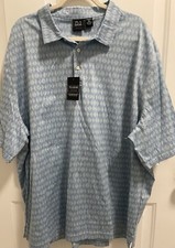 NWT Jos A Bank Transitional Fit Polo Shirt 4XLT- Blue Design