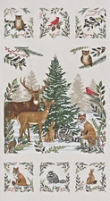 Moda Fabrics 56099 11 "WOODLAND WINTER" SNOWY WHITE PANEL