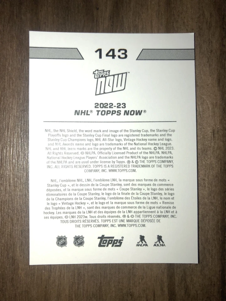 KIRILL MARCHENKO 2022-23 Topps Now Stickers ROOKIE Print Run #/484 (#143) - Image 2 of 2