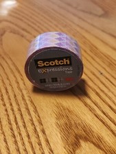 Magic Tape 3M Scotch Expressions Purple Diamond Pattern 3/4"x 300" 8.33 YD
