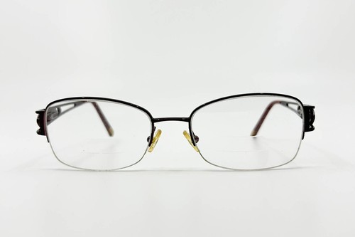 Safilo Emozioni EM 4356 Womens  Brown Half Rim Eyeglasses Frames 52-18-130  1334