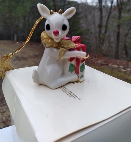 Lenox A Gift For Rudolph Ornament mit Echtheitszertifikat und Originalkarton - Top Zustand!