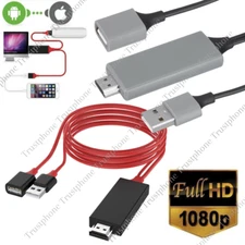 1080P HD HDMI Mirroring Cable Phone to TV HDTV Adapter For iPhone/ iPad/Android