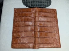 Wild Alligator leather Biker Coat Wallet Check Cover Gator Hide Skin FB19