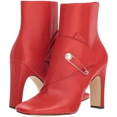 nine west red booties
