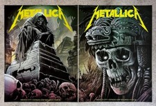 You Get Both FOIL Posters - METALLICA Mexico City 2024 9/20 9/22 Matching # Set