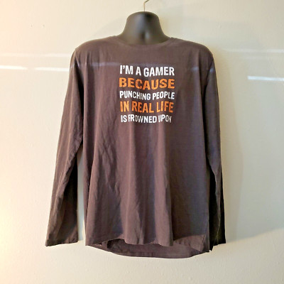 Spreadshirt Gamer Punch XL Long Sleeve Shirt Men