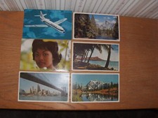 Vintage United Airlines Advertising Postcards - Six