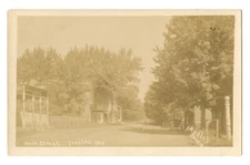 Main Street Ironton Missouri MO RPPC Hitching Posts Buggy Postcard c1910