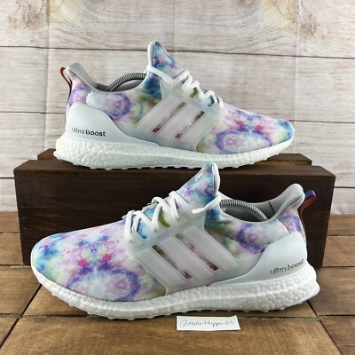 Adidas UltraBoost 4.0 DNA 'Tie-Dye' White Running Shoe GZ7098 Women Size 12 RARE