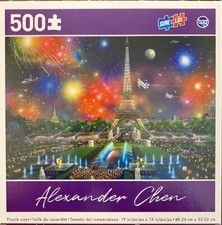 Eiffel Tower by Alexander Chen 500 Piece Jigsaw Puzzle Sure Lox New