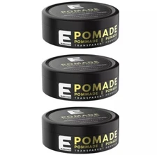 ELEGANCE POMADE HAIR WAX TRANSPARENT 140GR -  3 PACK - SEALED - NEW