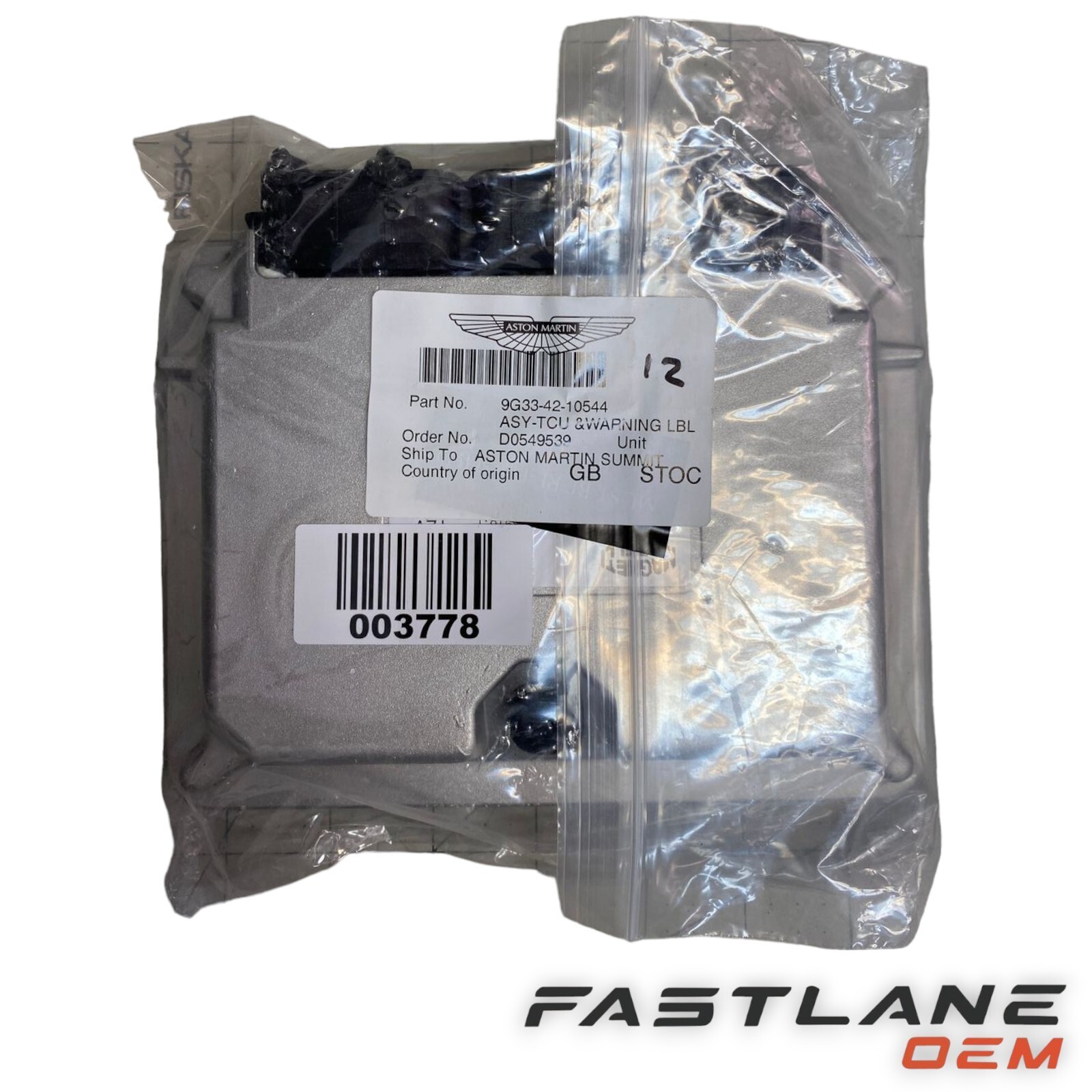 GENUINE ASTON MARTIN V8 VANTAGE ASSY-TCU&WARNING LABEL NEW OEM 9G33-42-10544