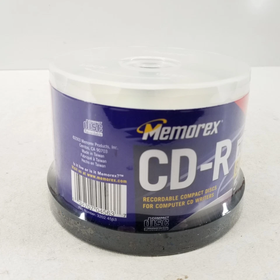 MEMOREX Music CD-R 50 PK pack Spindle 52X 700MB 80min Blank CD NEW SEALED FSTSHP - Image 2 of 4